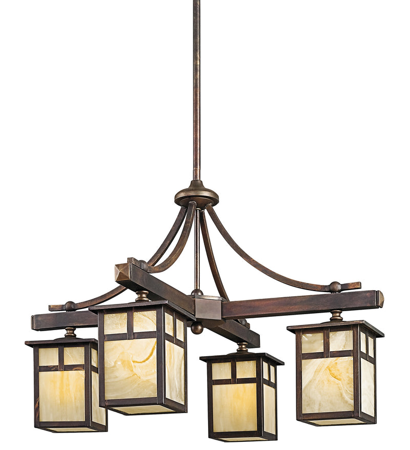 Kichler 49091CV Four Light Outdoor Chandelier, Canyon View Finish - LightingWellCo