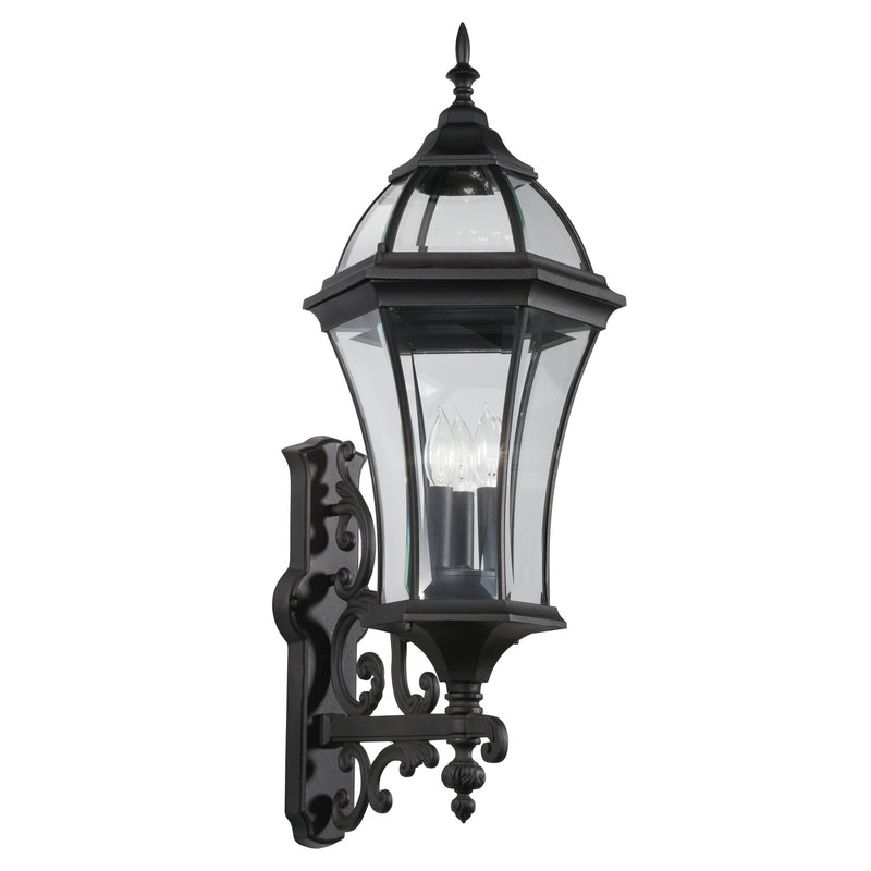 Kichler 49185BK Three Light Outdoor Wall Mount, Black Finish - LightingWellCo