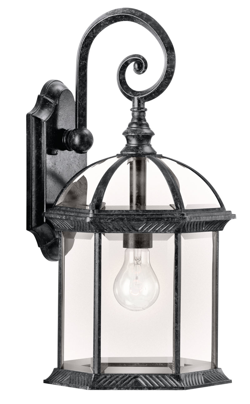 Kichler 49186BK One Light Outdoor Wall Mount, Black Finish - LightingWellCo