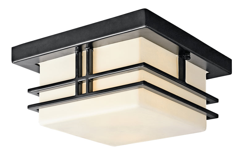 Kichler 49206BK Two Light Outdoor Ceiling Mount, Black Finish - LightingWellCo