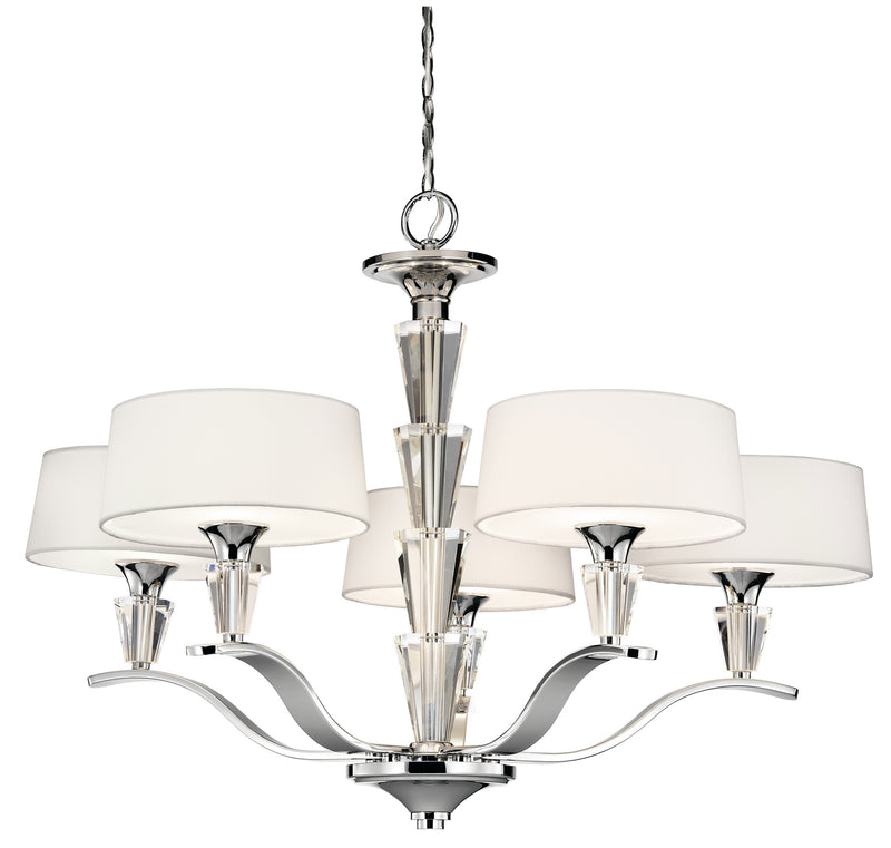 Kichler 42030CH Five Light Chandelier, Chrome Finish-LightingWellCo