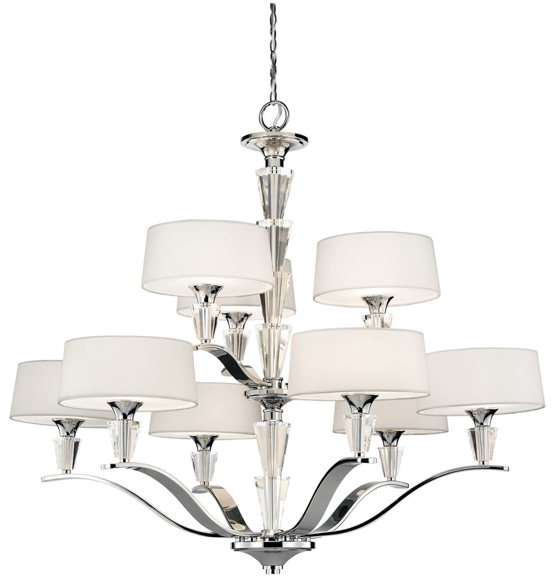 Kichler 42031CH Nine Light Chandelier, Chrome Finish-LightingWellCo