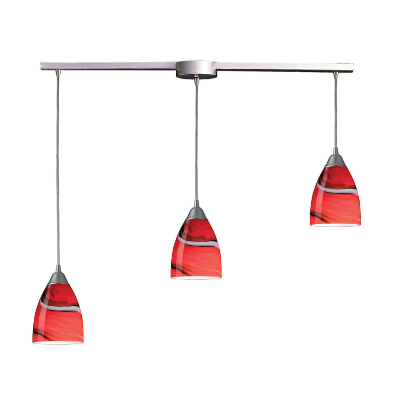 ELK Home 527-3L-CY Three Light Pendant, Satin Nickel Finish - At LightingWellCo