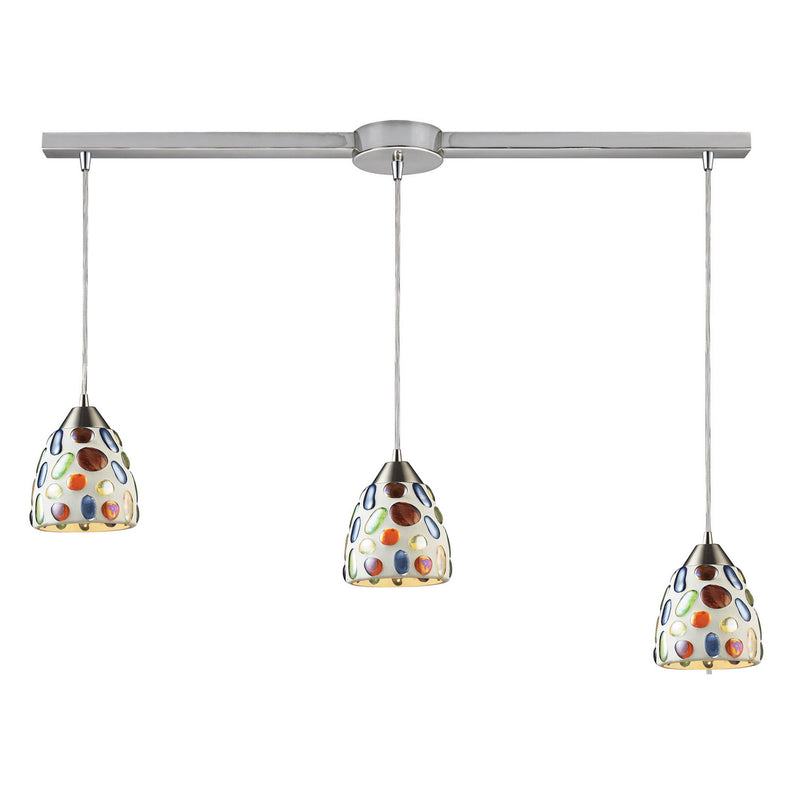 ELK Home 542-3L Three Light Pendant, Satin Nickel Finish - At LightingWellCo