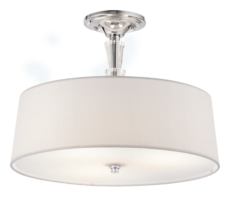 Kichler 42035CH Three Light Semi Flush Mount, Chrome Finish-LightingWellCo