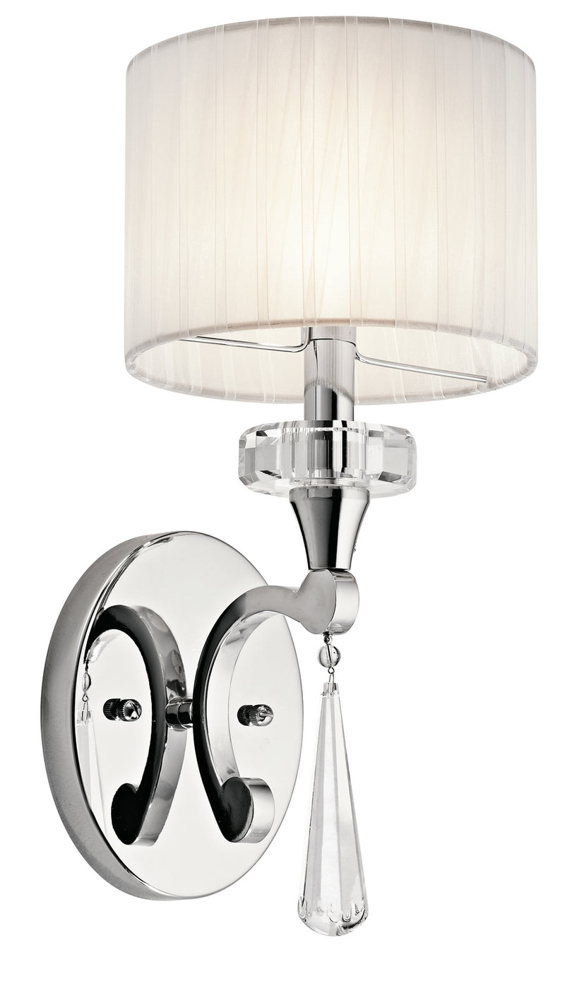 Kichler 42634CH One Light Wall Sconce, Chrome Finish - LightingWellCo