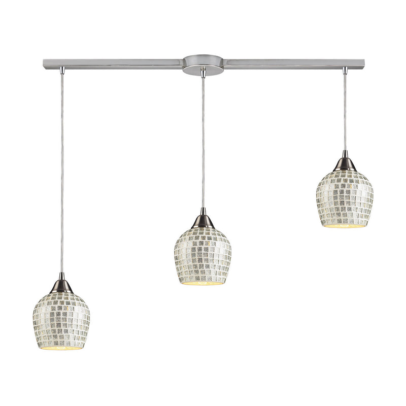 ELK Home 528-3L-SLV Three Light Pendant, Satin Nickel Finish-LightingWellCo