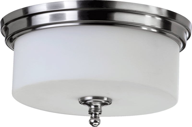 Quorum 3090-14-65 Three Light Ceiling Mount, Satin Nickel Finish - LightingWellCo