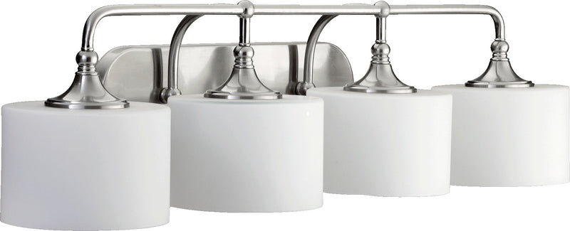 Quorum 5090-4-65 Four Light Vanity, Satin Nickel Finish - LightingWellCo