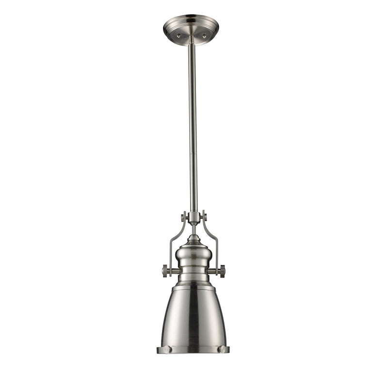 ELK Home 66119-1 One Light Mini Pendant, Satin Nickel Finish-LightingWellCo