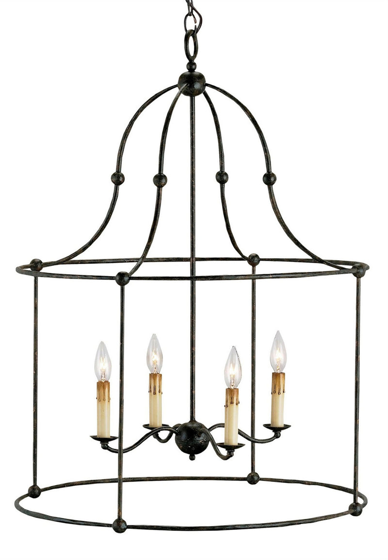 Currey and Company 9160 Four Light Lantern, Mayfair Finish-LightingWellCo