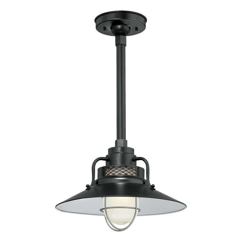 Millennium RRRS14-SB One Light Pendant, Satin Black Finish - LightingWellCo