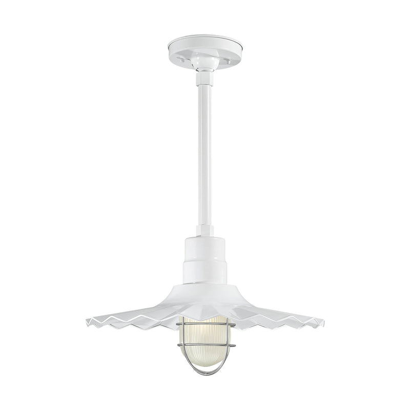 Millennium RRWS18-WH One Light Pendant, White Finish - LightingWellCo