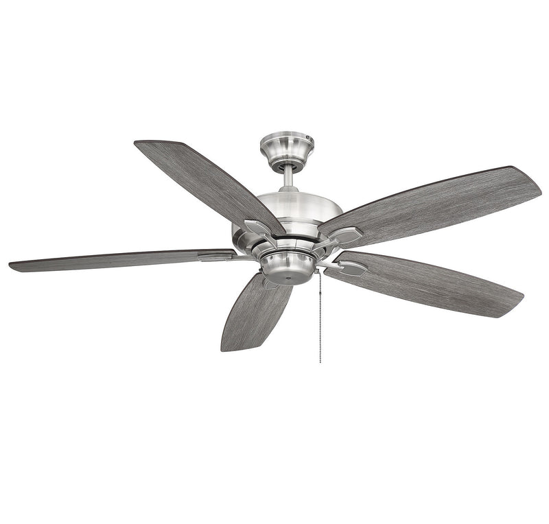 Savoy House Wind Star 52-830-5RV-187 52``Ceiling Fan, Brushed Pewter Finish - LightingWellCo