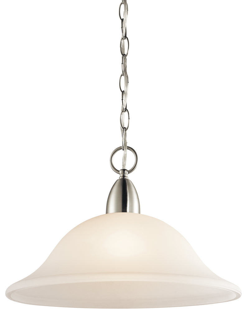 Kichler 42881NI One Light Pendant, Brushed Nickel Finish - LightingWellCo