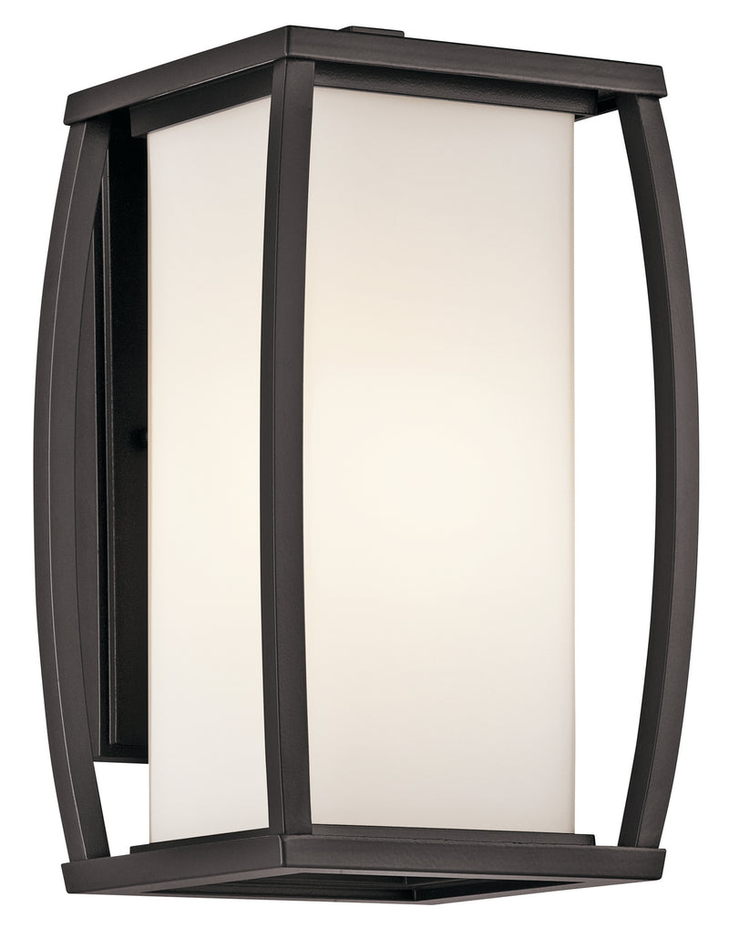 Kichler 49337AZ One Light Outdoor Wall Mount, Architectural Bronze Finish - LightingWellCo