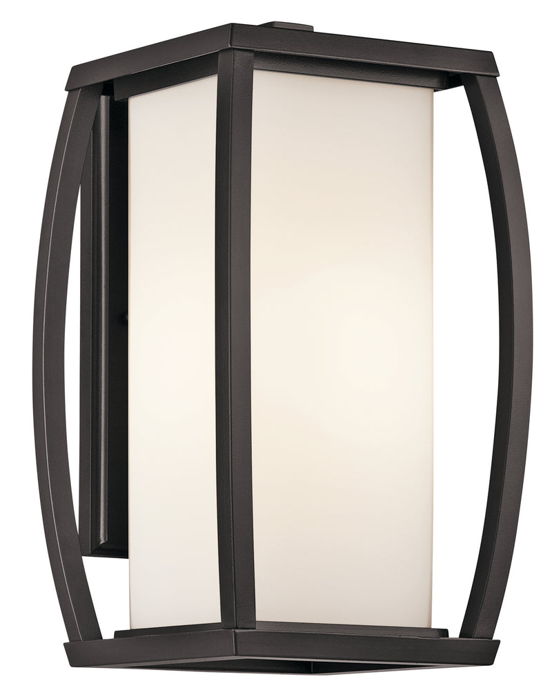 Kichler 49338AZ One Light Outdoor Wall Mount, Architectural Bronze Finish - LightingWellCo