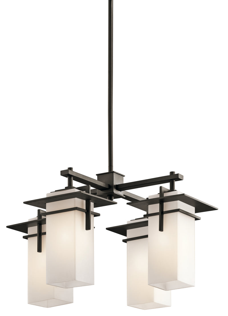 Kichler 49638OZ Four Light Outdoor Chandelier, Olde Bronze Finish - LightingWellCo