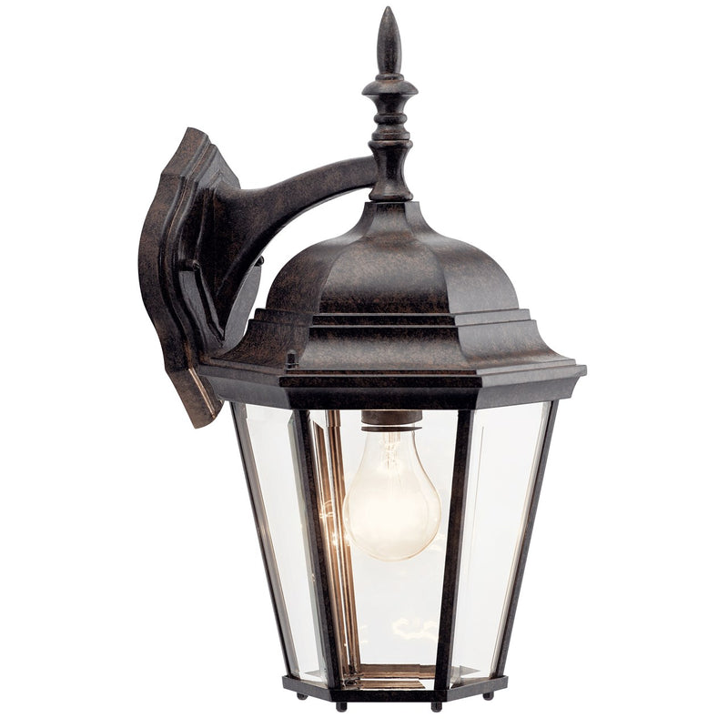 Kichler 9655TZ One Light Outdoor Wall Mount, Tannery Bronze Finish - LightingWellCo