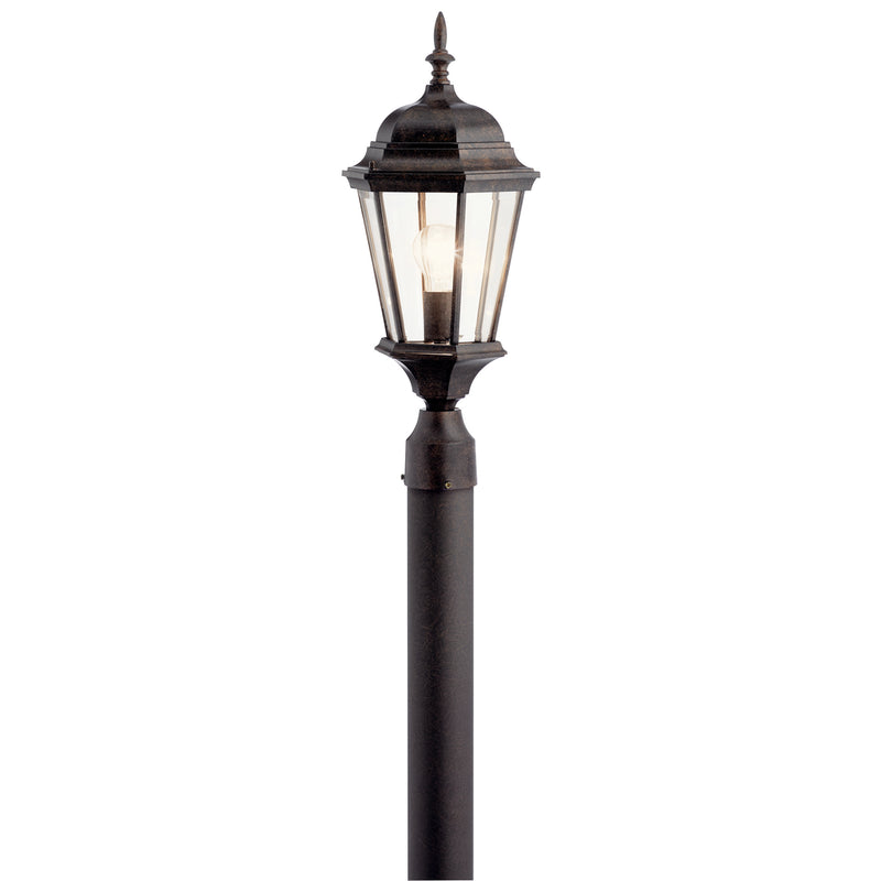 Kichler 9956TZ One Light Outdoor Post Mount, Tannery Bronze Finish - LightingWellCo