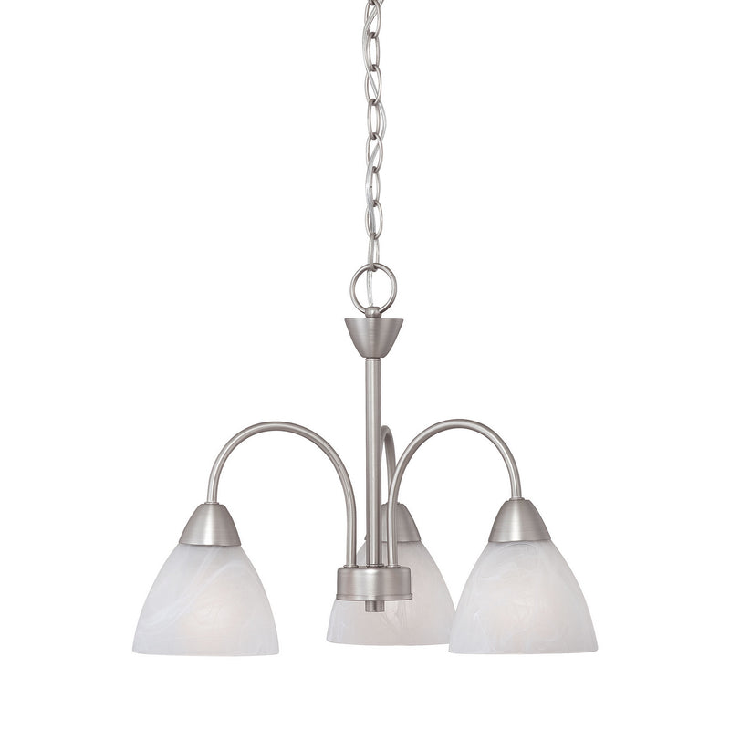 ELK Home 190005117 Three Light Chandelier, Matte Nickel Finish - At LightingWellCo