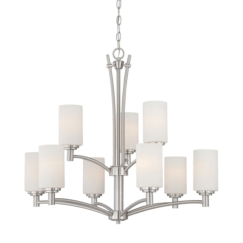 ELK Home 190042217 Nine Light Chandelier, Brushed Nickel Finish - At LightingWellCo