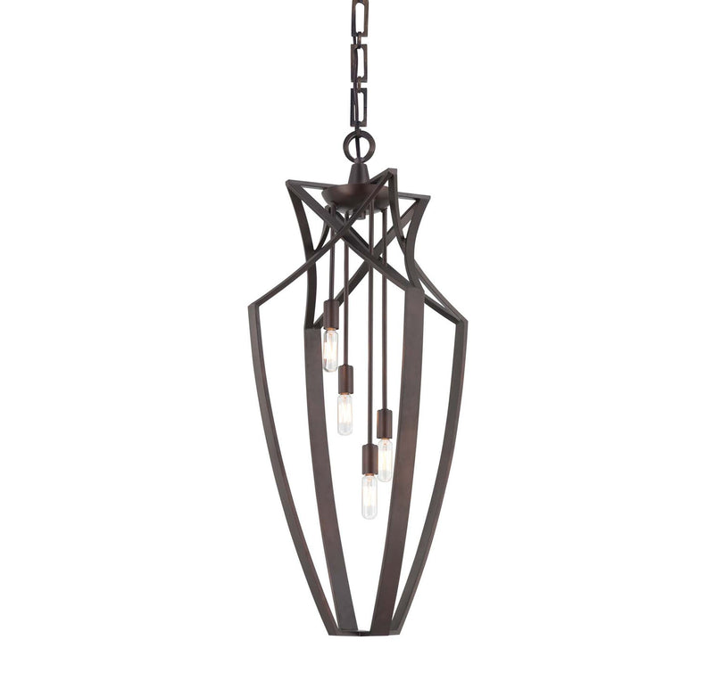 Savoy House 3-6821-4-13 Four Light Foyer Pendant, English Bronze Finish LightingWellCo