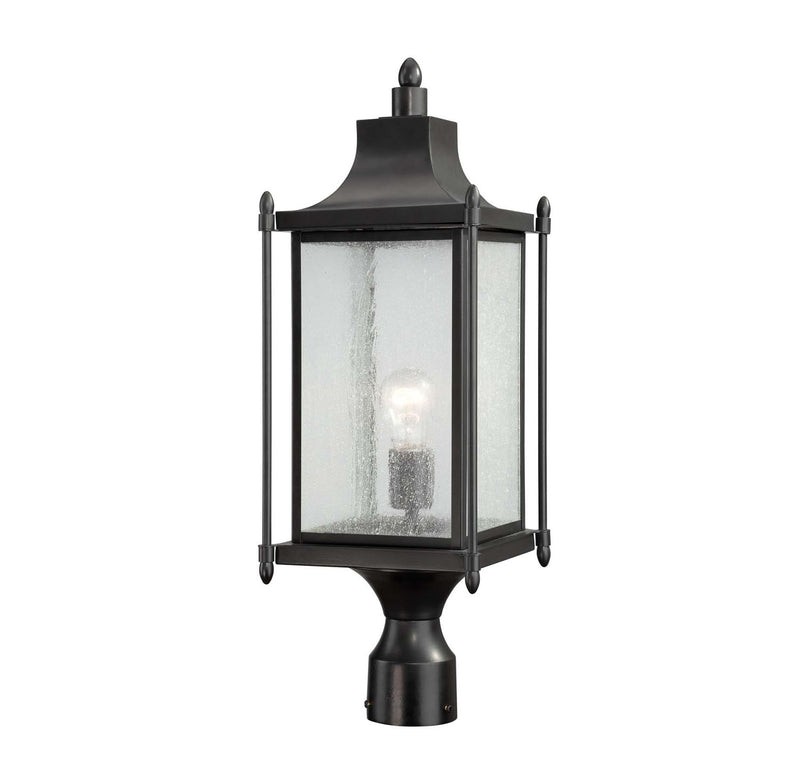 Savoy House 5-3454-BK One Light Post Lantern, Black Finish LightingWellCo