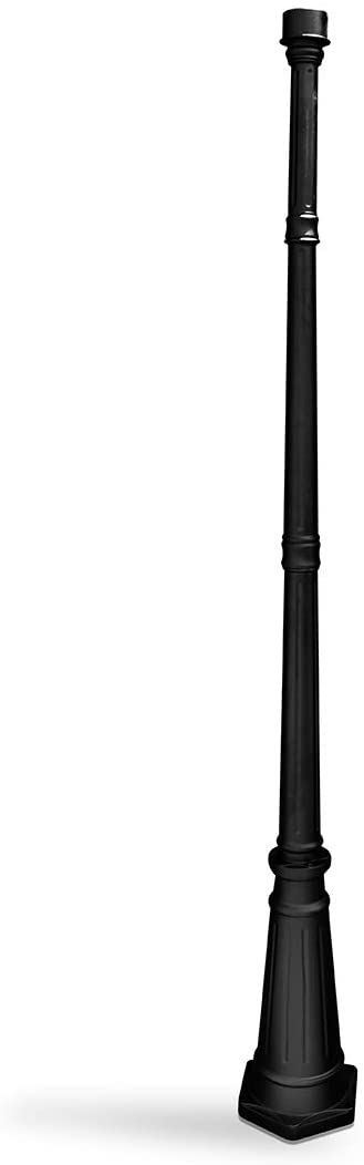 Gama Sonic GS-DP55F-BLK 6.5' Black Decorative Post with 3" Fitter - LightingWellCo