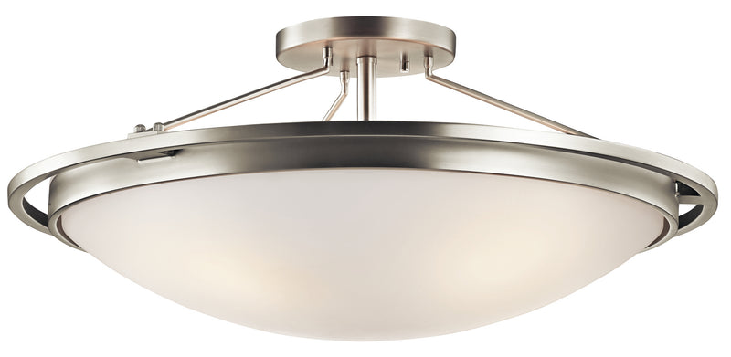 Kichler 42025NI Four Light Semi Flush Mount, Brushed Nickel Finish-LightingWellCo