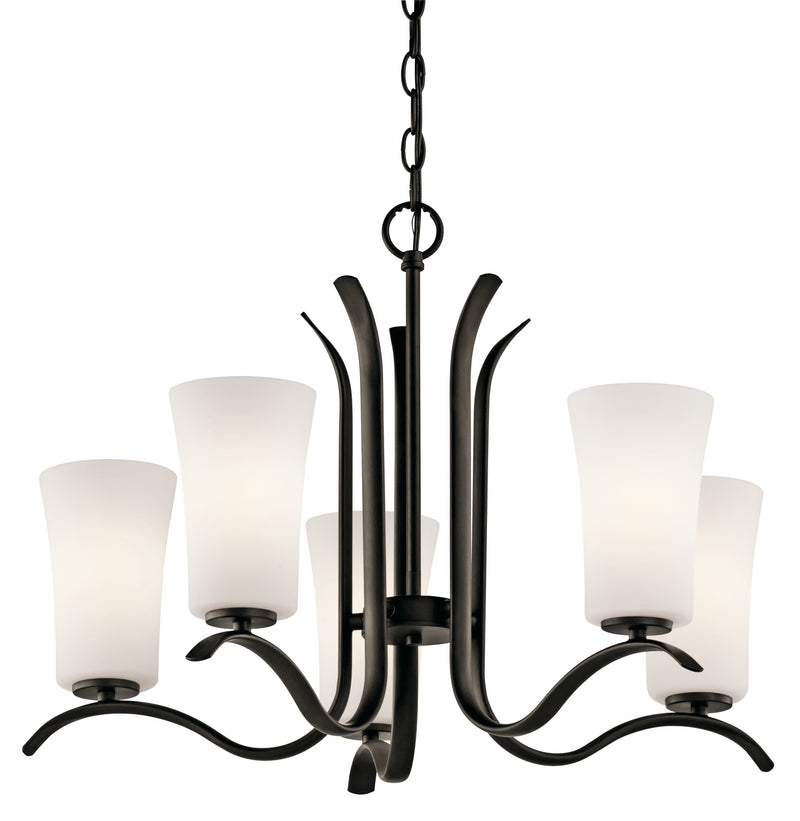 Kichler 43074OZ Five Light Chandelier, Olde Bronze Finish - LightingWellCo