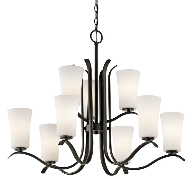 Kichler 43075OZ Nine Light Chandelier, Olde Bronze Finish - LightingWellCo