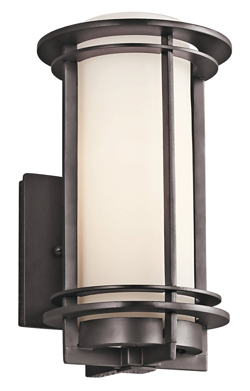 Kichler 49344AZ One Light Outdoor Wall Mount, Architectural Bronze Finish - LightingWellCo