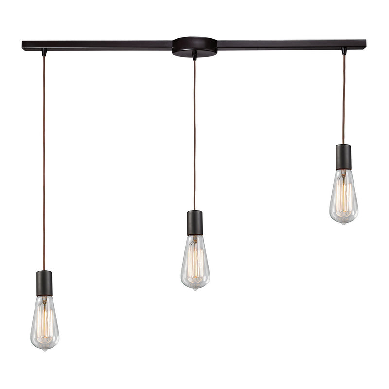 ELK Home 60046-3L Three Light Pendant, Oiled Bronze Finish - At LightingWellCo