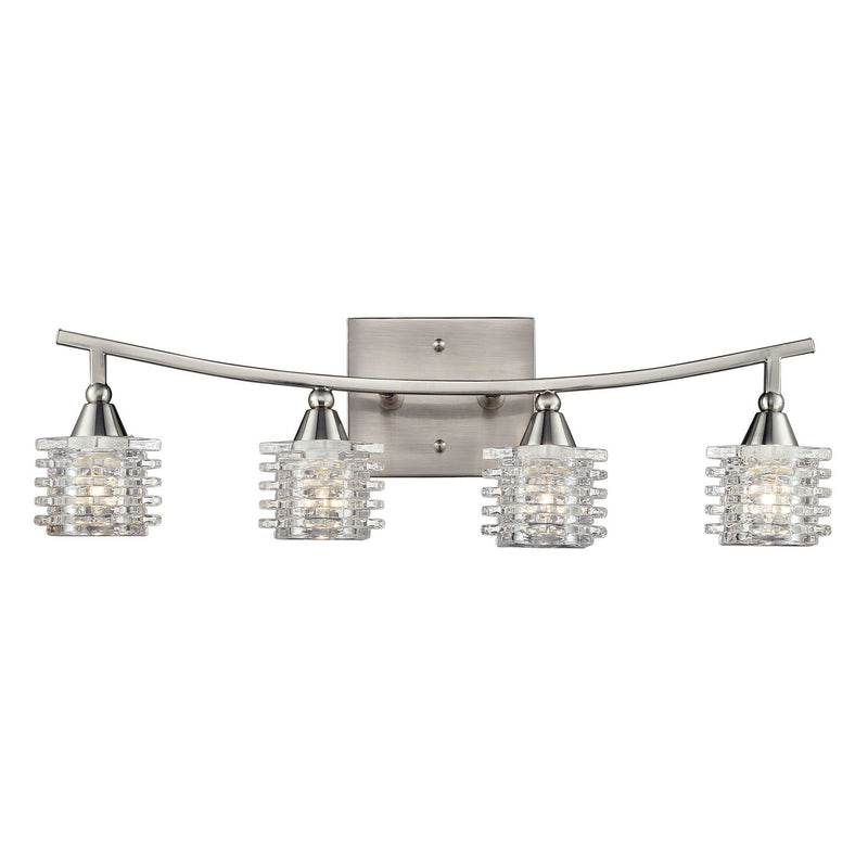 ELK Home 17132/4 Four Light Vanity, Satin Nickel Finish - At LightingWellCo