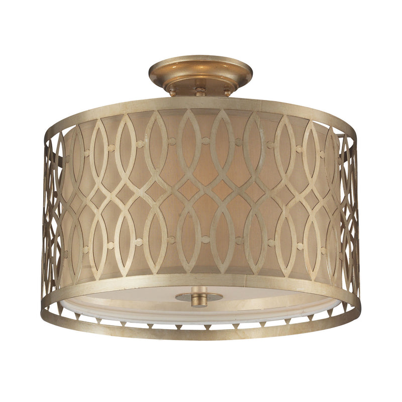 ELK Home 31122/3 Three Light Semi Flush Mount, Aged Silver Finish - At LightingWellCo