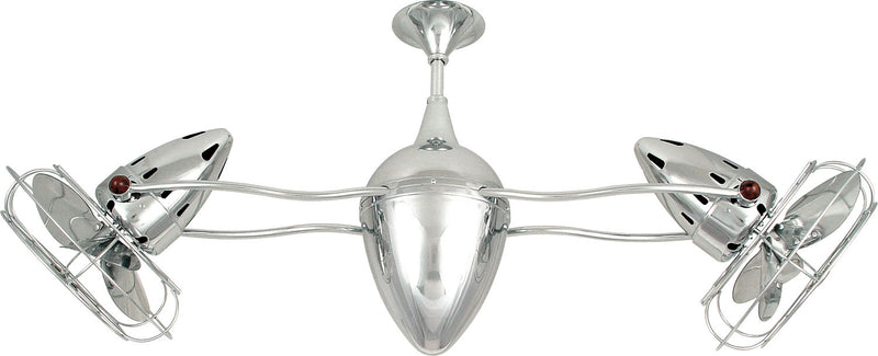 Matthews Fan Company Ar Ruthiane AR-CR-MTL-DAMP Ceiling Fan, Polished Chrome Finish - LightingWellCo