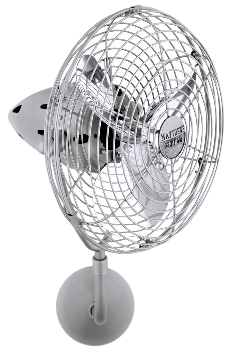 Matthews Fan Company Bruna Parede BP-BN-MTL Wall Fan, Brushed Nickel Finish - LightingWellCo