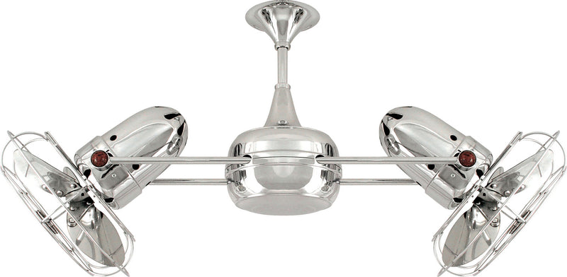 Matthews Fan Company Duplo-Dinamico DD-CR-MTL-DAMP Ceiling Fan, Polished Chrome Finish - LightingWellCo