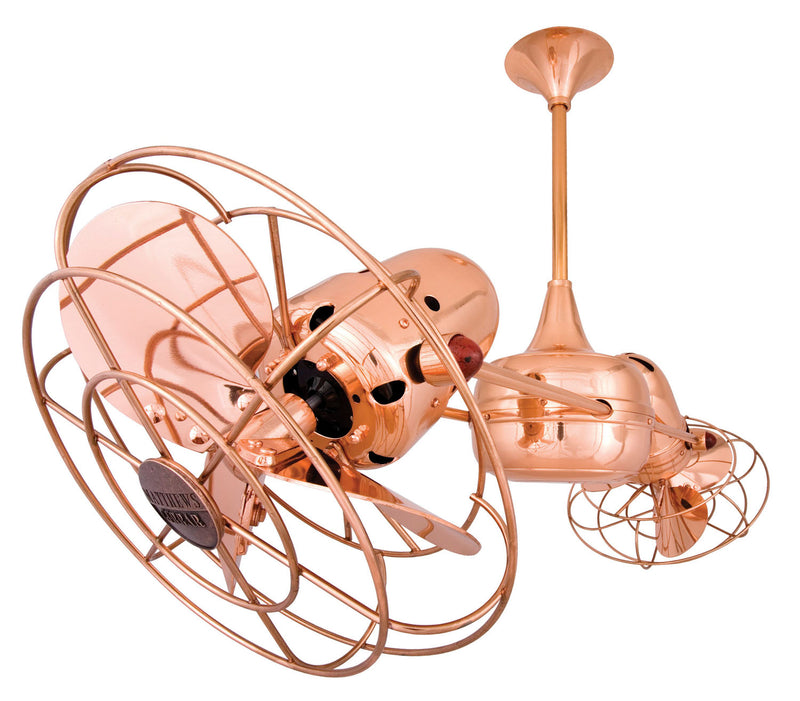 Matthews Fan Company Duplo-Dinamico DD-CP-MTL Ceiling Fan, Polished Copper Finish - LightingWellCo