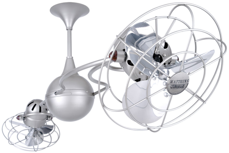 Matthews Fan Company Italo Ventania IV-BN-MTL Ceiling Fan, Brushed Nickel Finish - LightingWellCo