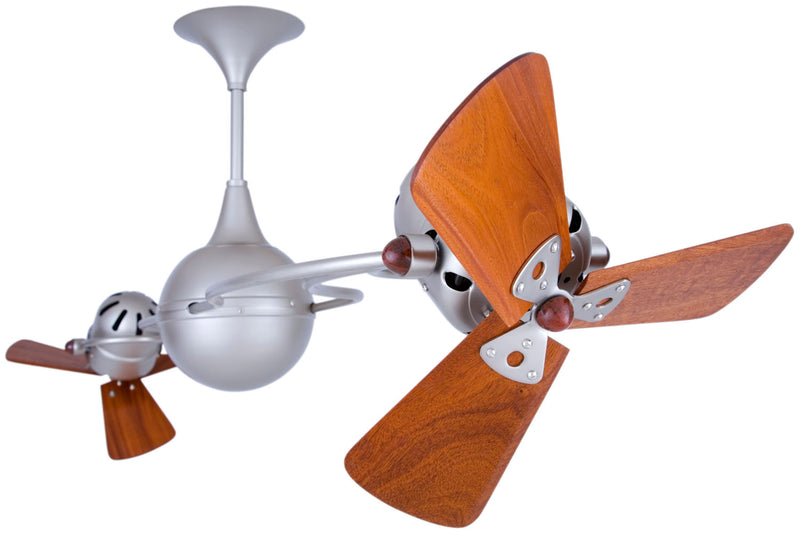 Matthews Fan Company Italo Ventania IV-BN-WD Ceiling Fan, Brushed Nickel Finish - LightingWellCo