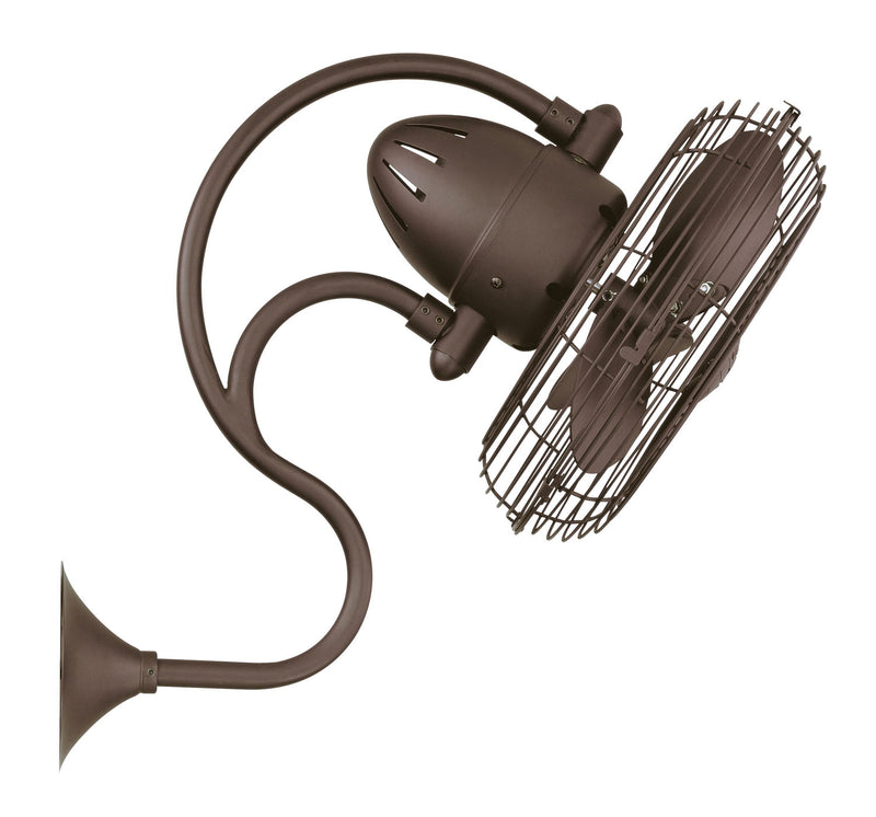 Matthews Fan Company Melody ME-TB Wall Fan, Textured Bronze Finish - LightingWellCo