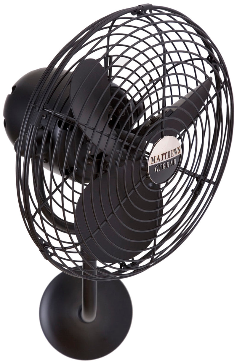 Matthews Fan Company Michelle Parede MP-BK-MTL Wall Fan, Matte Black Finish - LightingWellCo