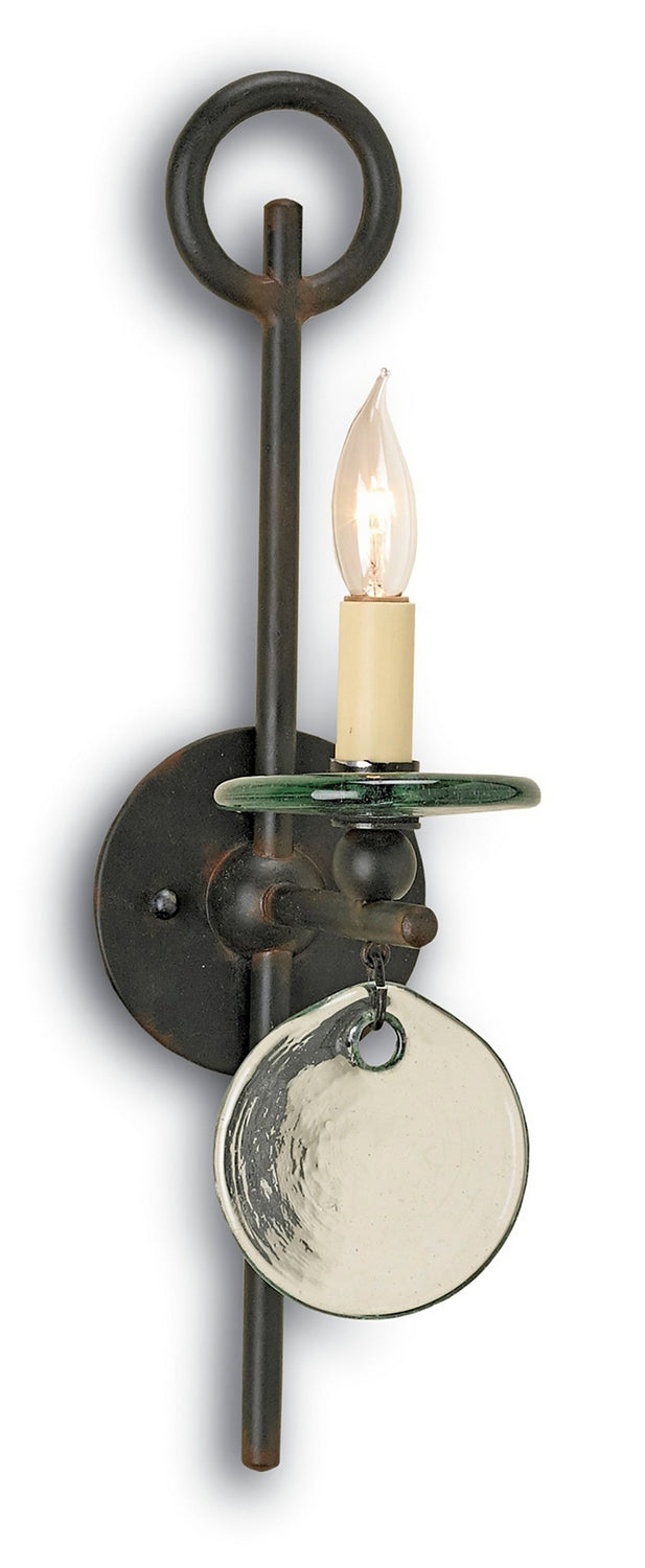 Currey and Company 5107 One Light Wall Sconce, Old Iron Finish-LightingWellCo