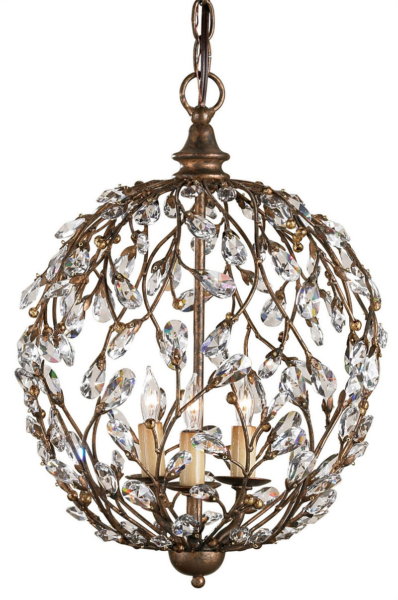 Currey and Company 9652 Three Light Chandelier, Cupertino Finish-LightingWellCo