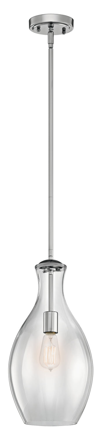 Kichler 42047CH One Light Pendant, Chrome Finish - LightingWellCo