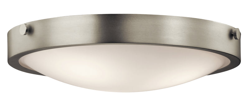 Kichler 42275NI Three Light Flush Mount, Brushed Nickel Finish - LightingWellCo