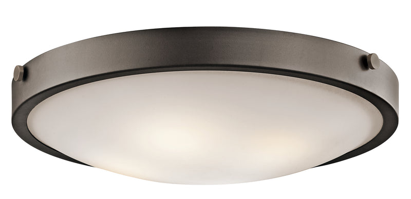 Kichler 42276OZ Four Light Flush Mount, Olde Bronze Finish - LightingWellCo