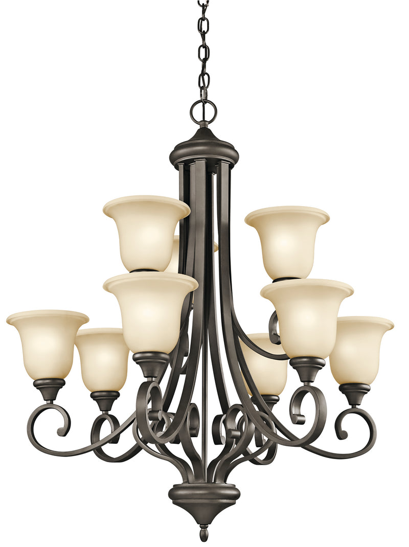 Kichler 43159OZ Nine Light Chandelier, Olde Bronze Finish - LightingWellCo